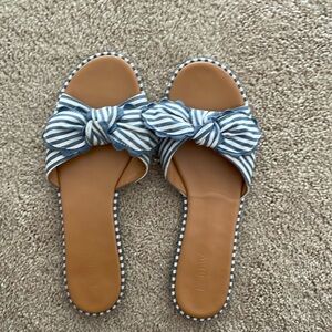 JCrew Blue & White Sandals
